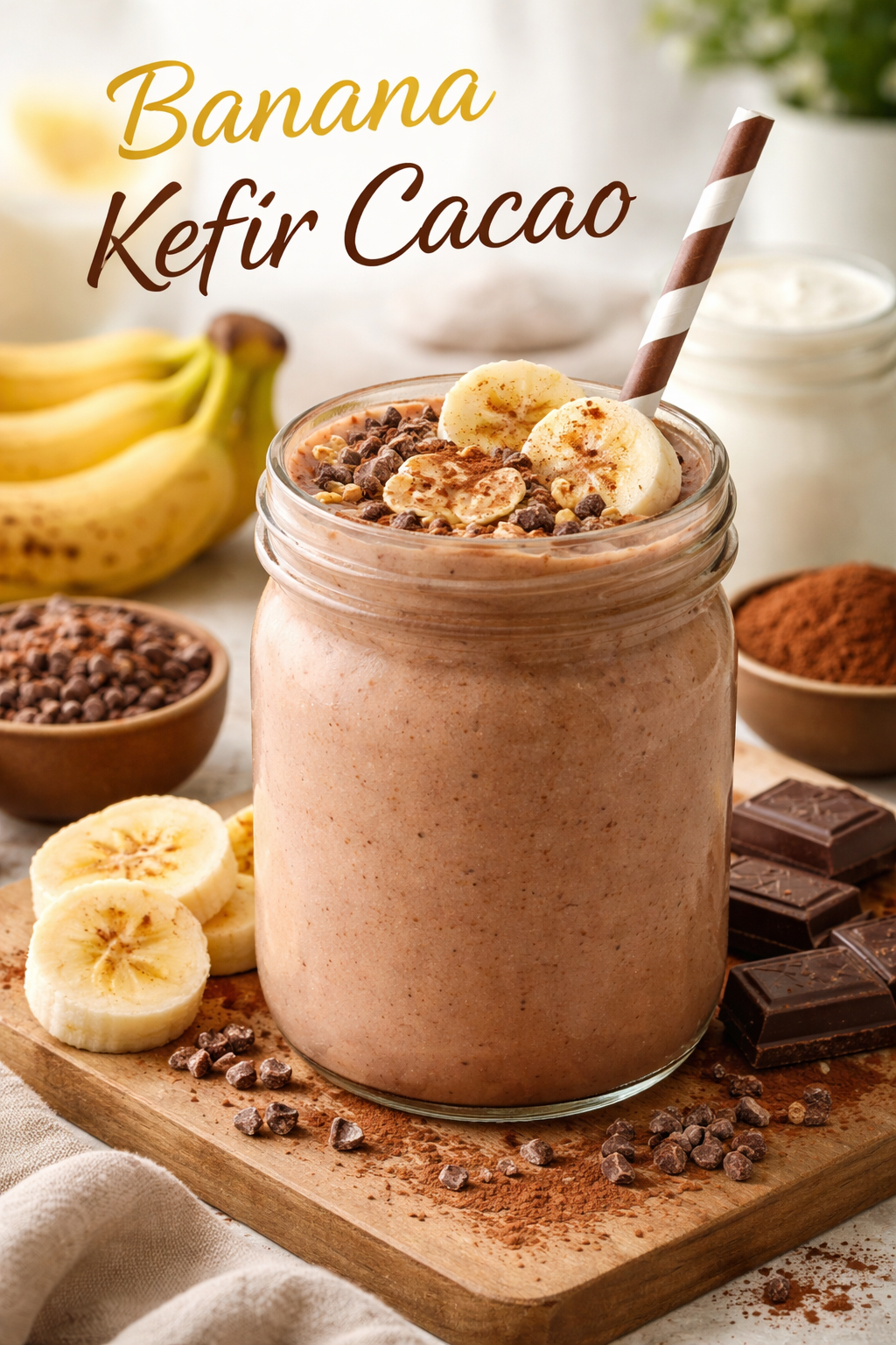 100ml kefir banana cacao cup